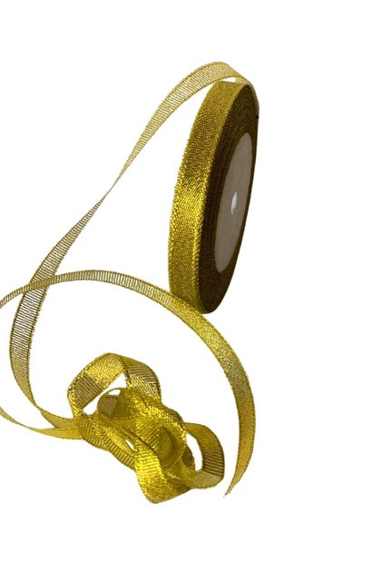 Gold Glitter Shiny Ribbon 1 cm X 20m Handmade Package Henna Bridal Dowry Ornament DIY Jewelry Decoration