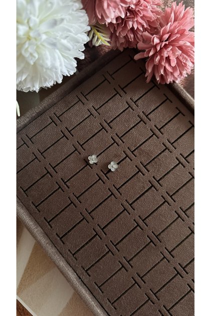 Steel Mini Clover Earrings