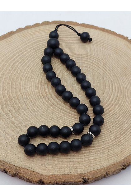 Onyx Stone Matte 33-Piece Special Design Prayer Beads 8mm (1262)