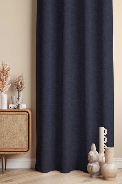 Fon Perde - Linen Look - Linen Look Digital Printed Suede Fabric - 140*280 cm