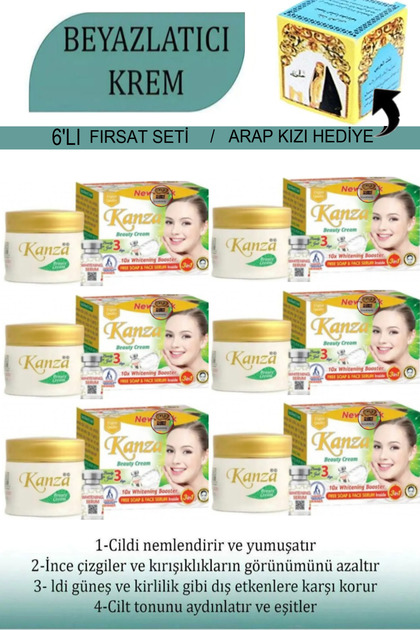 WAAW GOOD Kanza Beyazlatıcı Krem,Sabun Ve Serum Seti 3'Lü( 6 KUTU