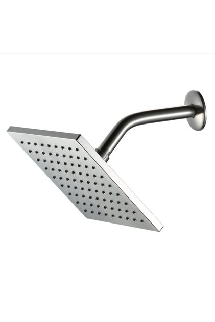 8-Inch Rain Shower Head Chrome Finish Square Adjustable Brass Ball Joint Luxury Bathroom Fixture