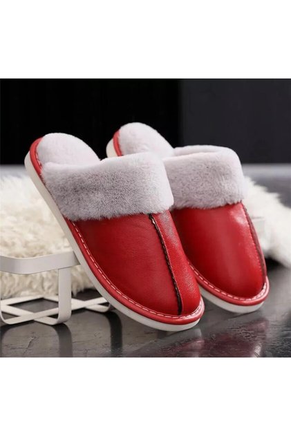 fur-lined house shoes