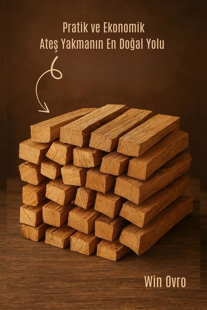 Win Ovro Semaver Yakacak Kuru Tahta Odun 2,5 Kg. Tutuşturmalık