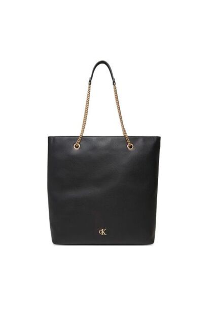 Minimal Monogram Black Women's Tote Bag