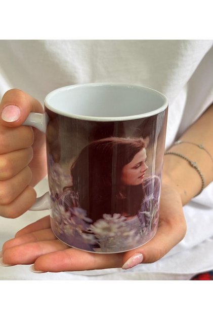 Baskılı Porselen Kupa Alacakaranlık Temalı Baskılı Çay ve Kahve Kupası