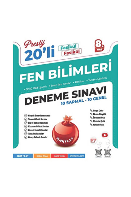 Nartest Yayınları Nartest 8.Sınıf (LGS) Fen Bilimleri 20'li