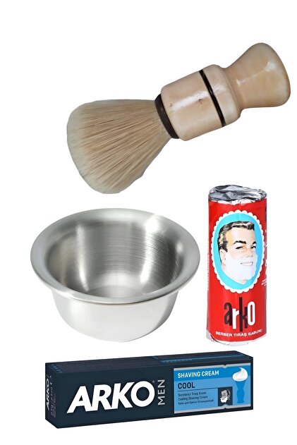 BRUNT レンジャー WOOD MAN FIS TAN +ケース フルセット efmues Tıraş kremi sakal fırçası berber sabunu metal tıraş tası