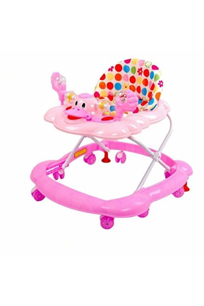 Регулируема проходилка в 3 стъпки NOVOKIDS™, Пате, Сгъваема, 8 колела, С мелодии, Розова
