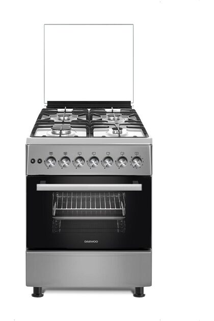 Gas Cooker 60x60 cm - 4 burner with Cast Iron Support, Manual Ignition, DGC-665BSF