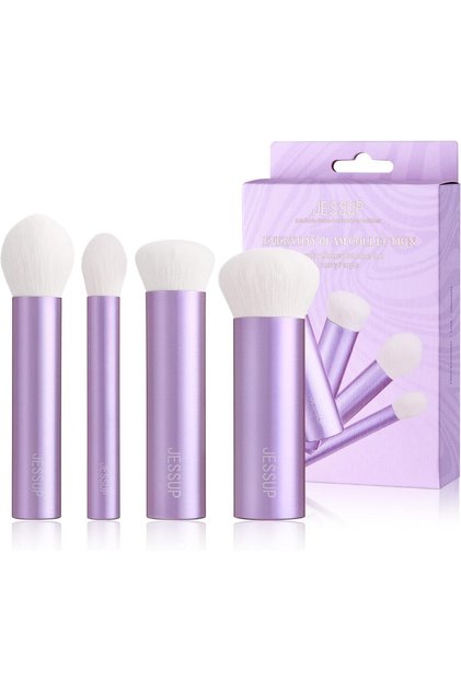 Makeup Brushes Set 4pcs Face Kabuki Brush for Foundation Contour Powder Blush Bronzer and Hig