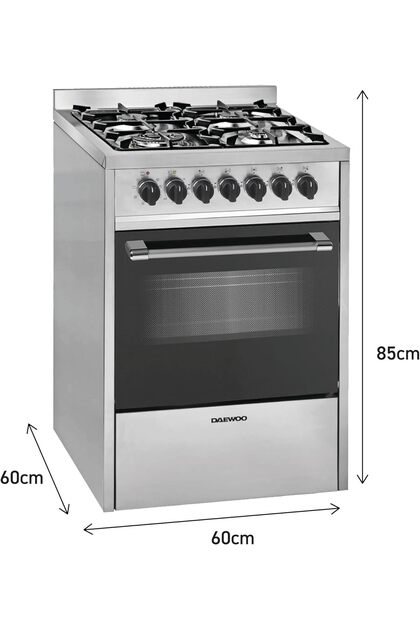 4 Burner Multifunction Cooker 60X60CM, top gas bottom electric with a convection fan, Removab
