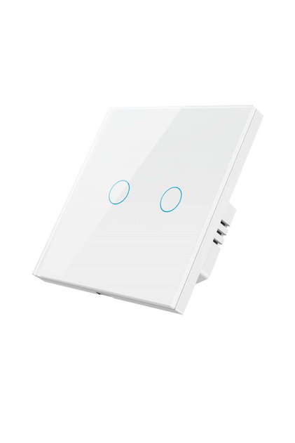 Intrerupator inteligent cu touch Tuya, Life Smart, Aubess, Wi-Fi, fara nul, 2 canale @Smartwiz