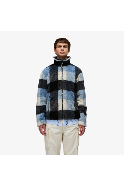 T-Montepiana Erkek Mavi Polar Ceket