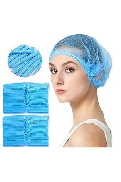 200 Piece Disposable Surgical Caps, Hair Net Elastic Dust Cap for Food Service Kitchen Head