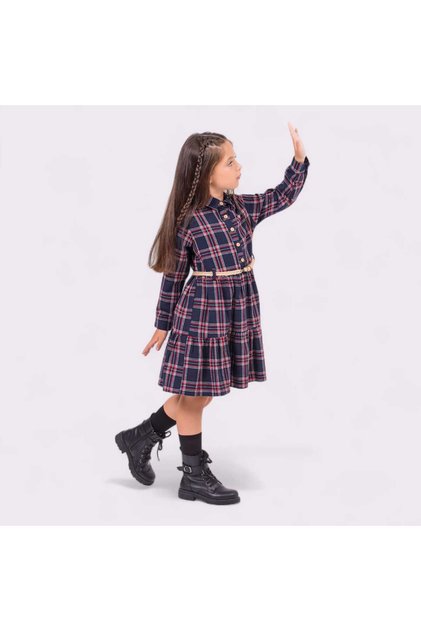Girl's Checkered Dress