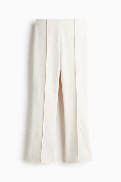 Flared crease-front trousers