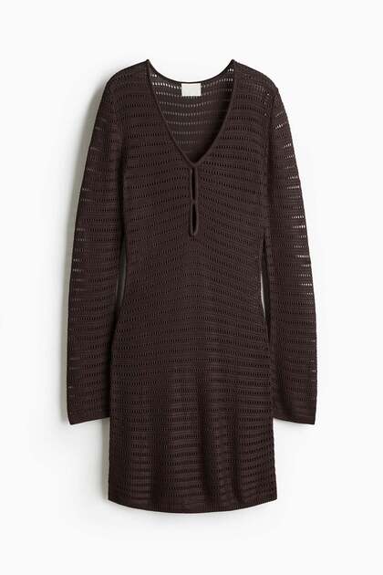 Pointelle-knit dress