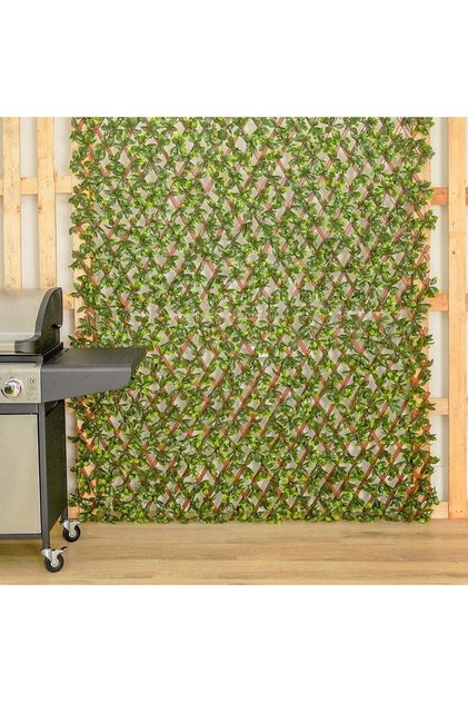 Artificial PVC Willow Fence Gardenia - 90x180 CM - Green Outdoor Garden Accessory - 2-Year Warranty