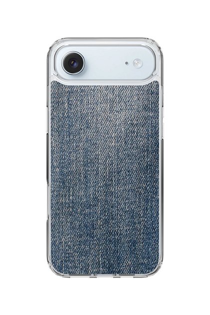 Classic Clear MagSafe Case for iPhone Air , Hybrid Soft Transparent Cover - Dark Denim Print