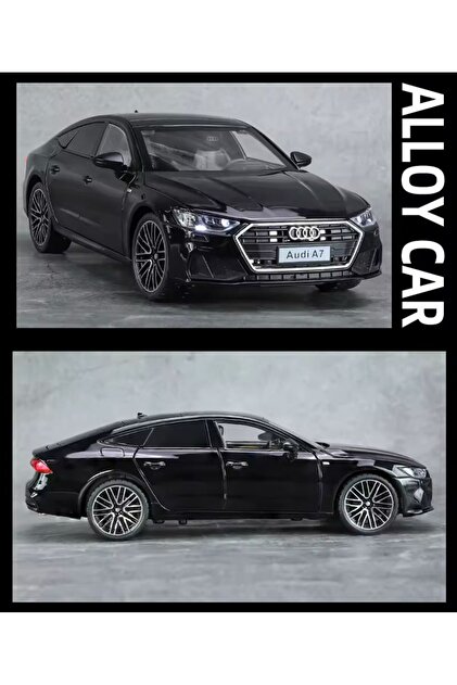 scntoys Audi A7 Araba Siyah 1:24 Diecast Metal Model Araba