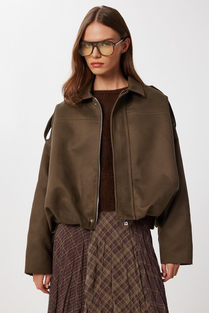 Bomberjacke im Wildleder-Look LOH0014 KHAKI