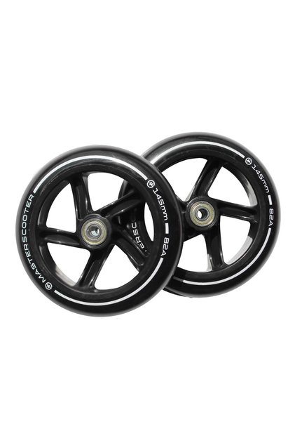 Roți trotinetă MASTER 145mm negre + rulmenți