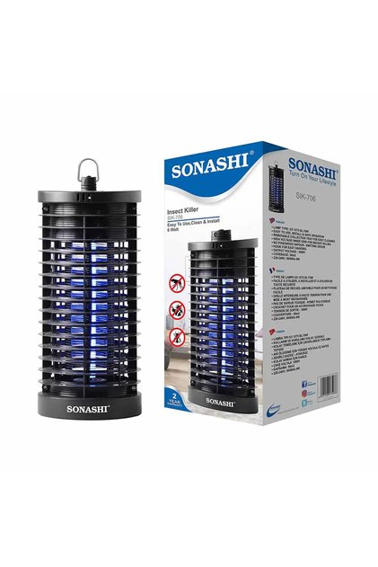 Electronic Insect Killer SIK- 706 with Hook for Easy Hanging- Black