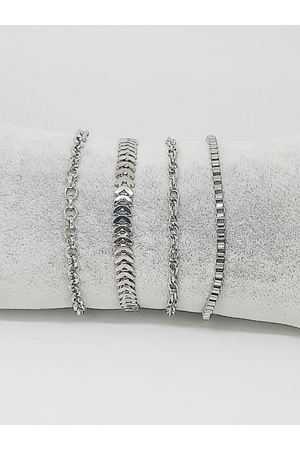 4-Piece Chain Bracelet Set