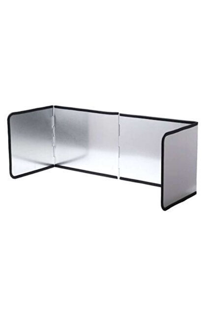 Protecție anti-stropire pentru aragaz Tiessa, metal de înaltă calitate, 4 panouri, aluminiu, 133cm x 30cm, argintiu