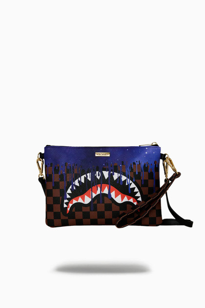 Sprayground Lost in Space Drip Crossover Clutch, Unisex Lüks Deri