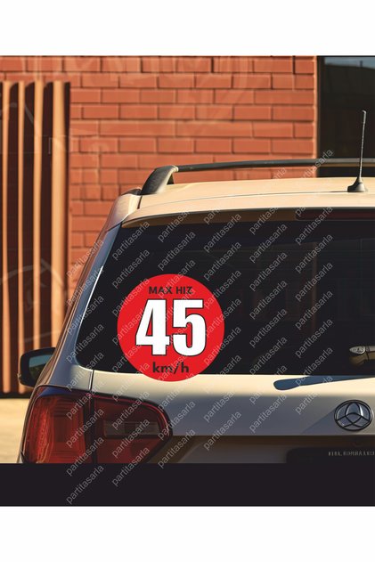 Low Speed Warning Sticker - 45 Km/H - Red-White for Ami & Topolino