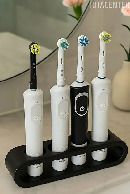 Şarjlı Diş Fırçası Standı 4'lü - Modern Şık ve Pratik Çözüm Elektrikli Diş Fırçası Standı