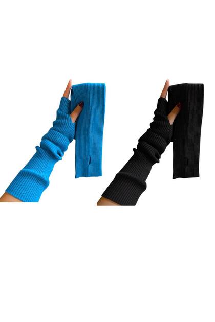 2 Pieces of Ribbed Knitwear Sleeves