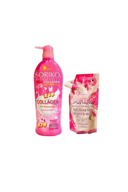 SORIKO COLLAGEN LOTION AND BODY SCRUB