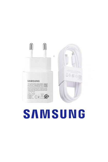 Incarcator retea original Samsung 25W USB-C Fast Charge cu Cablu 3A 1.8 metri USB-C OOB Bulk Alb
