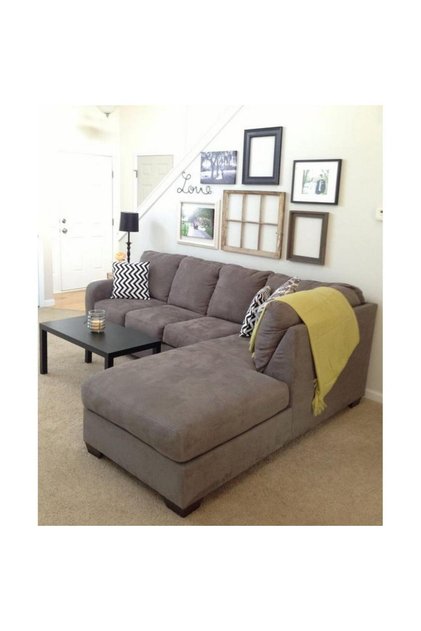 Corner sofa 180x85x250x90 cm - brown