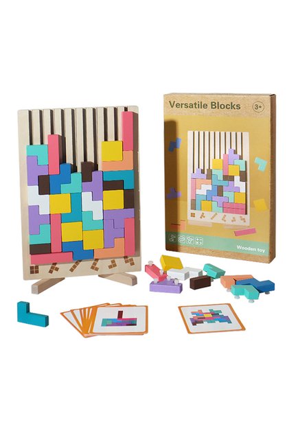 Puzzle Montessori din Lemn, Joc Educativ Copii, 3+ Ani, Dezvoltare Cognitiva si Coordonare