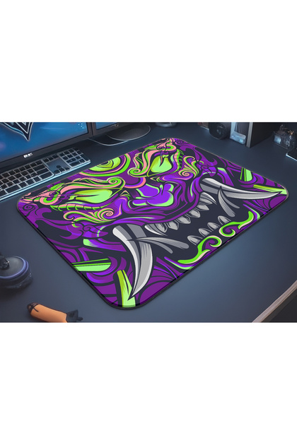 urzuva Infernal Oni Gaming Oyuncu XL Mouse Pad Kaydırmaz Dikişli