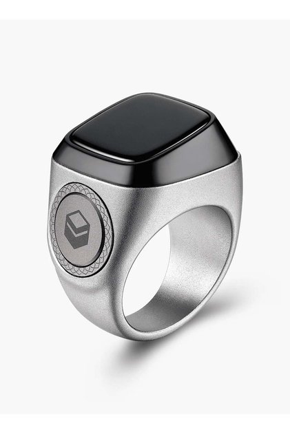 Digital Counter Tasbeeh SMART Zikr Ring Metal 18mm Silver