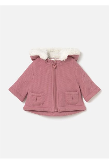 Baby Girl Fur Jacket Dusty Rose 2493