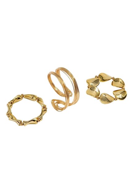 Set de 3 brățări aurii, reglabile, Carissa C9