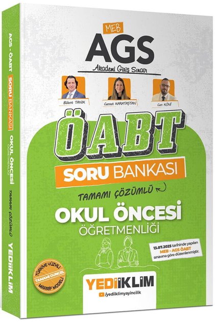 Yediiklim 2026 MEB AGS ÖABT Okul Öncesi Öğretmenliği Tamamı Çözümlü Soru Bankası