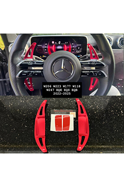 MERCEDES F1 KULAKÇIK PADDLESHİFT KIRMIZI W206 W223 W118 W177 W247 EQ SERİLER 2022-2025