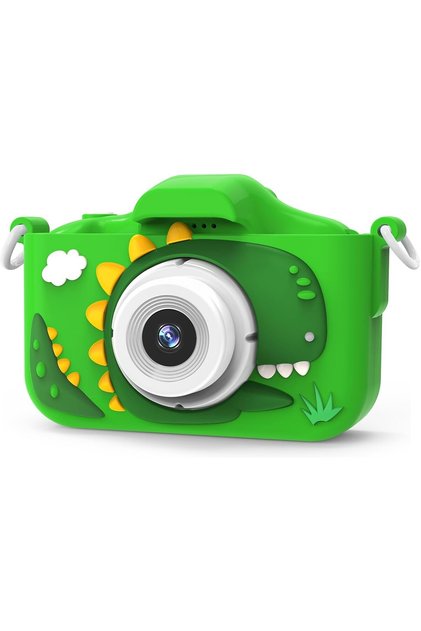Cameră foto copii Vala® X12S, model dinozaur T-REX, cameră dublă față/spate, funcție selfie, 48Mpx,