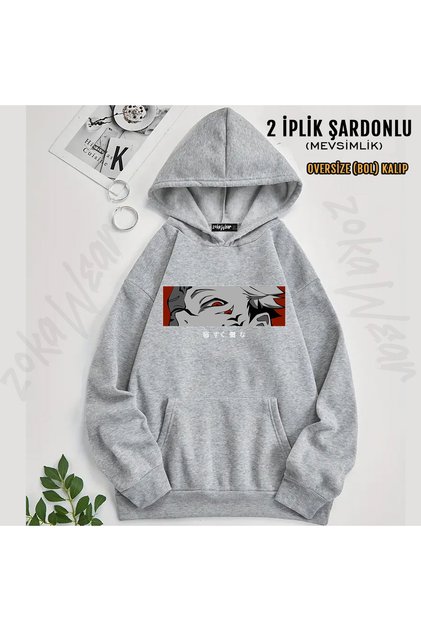 Jujutsu Kaisen Sukuna Ryomen Anime Character Printed Hooded Sweatshirt (2 Thread)
