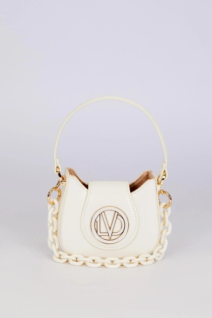 With Logo, Mini Size, Chain Detail, Long Strap, Women's Stylish Handbag 930346 White