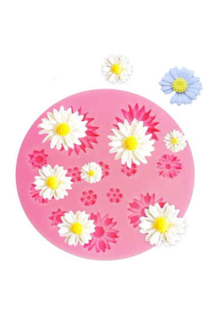 Flower Silicone Mold 13-Piece Daisy Christmas Candle Mold Soap Candle Scented Stone Epoxy Mold Ornament