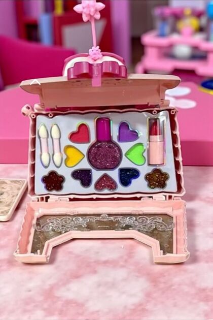 BYCEGU SÜRÜLEBİLİR OYUNCAK ASKILI MAKYAJ ÇANTASI SETİ - Fiyatı