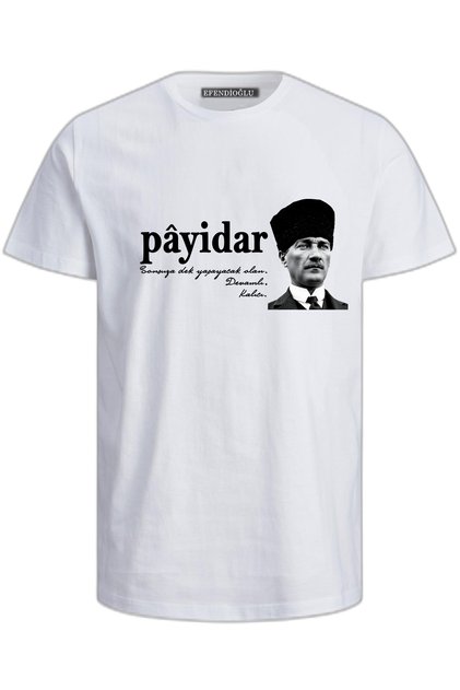Payi̇dar Printed Ataturk October 29 Cotton T-Shirt